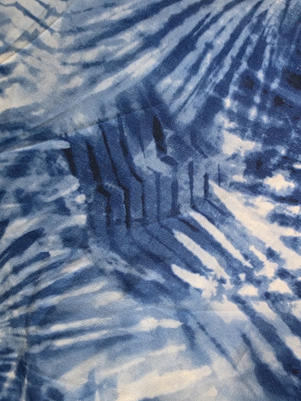 Lands' End Blue Tie-Dye Swim Shorts 16 Petite - Picture 4 of 5